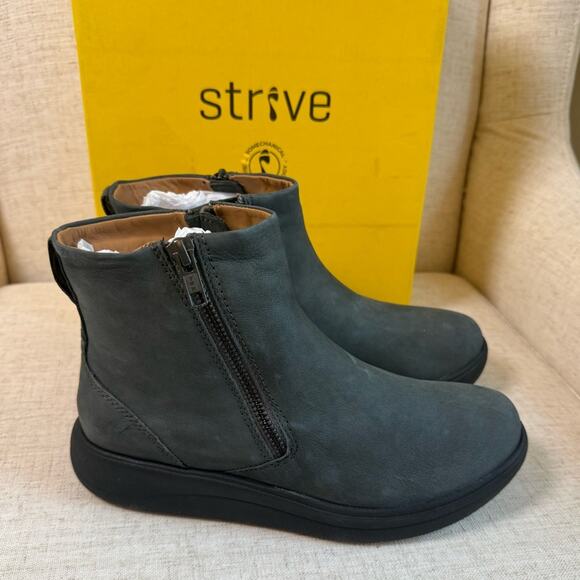 Strive Bamford II Leather Ankle Boots Dark Grey Size EU 37 US 6 New in Box NIB - Picture 3 of 9